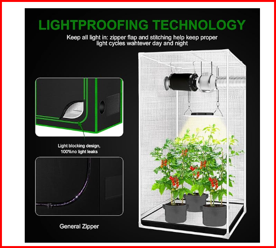 COMPLEAT GROW KIT -  Grow Tent with 680W LED Grow Light Kit + Free Premium Plant Fertilizer